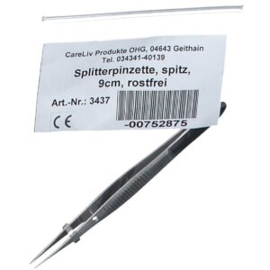 Pinzette aus Edelstahl chirurgisch 9 cm spitze