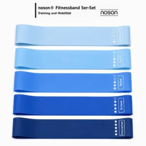 noson® Fitnessband 5er-Set für Training und Mobilität