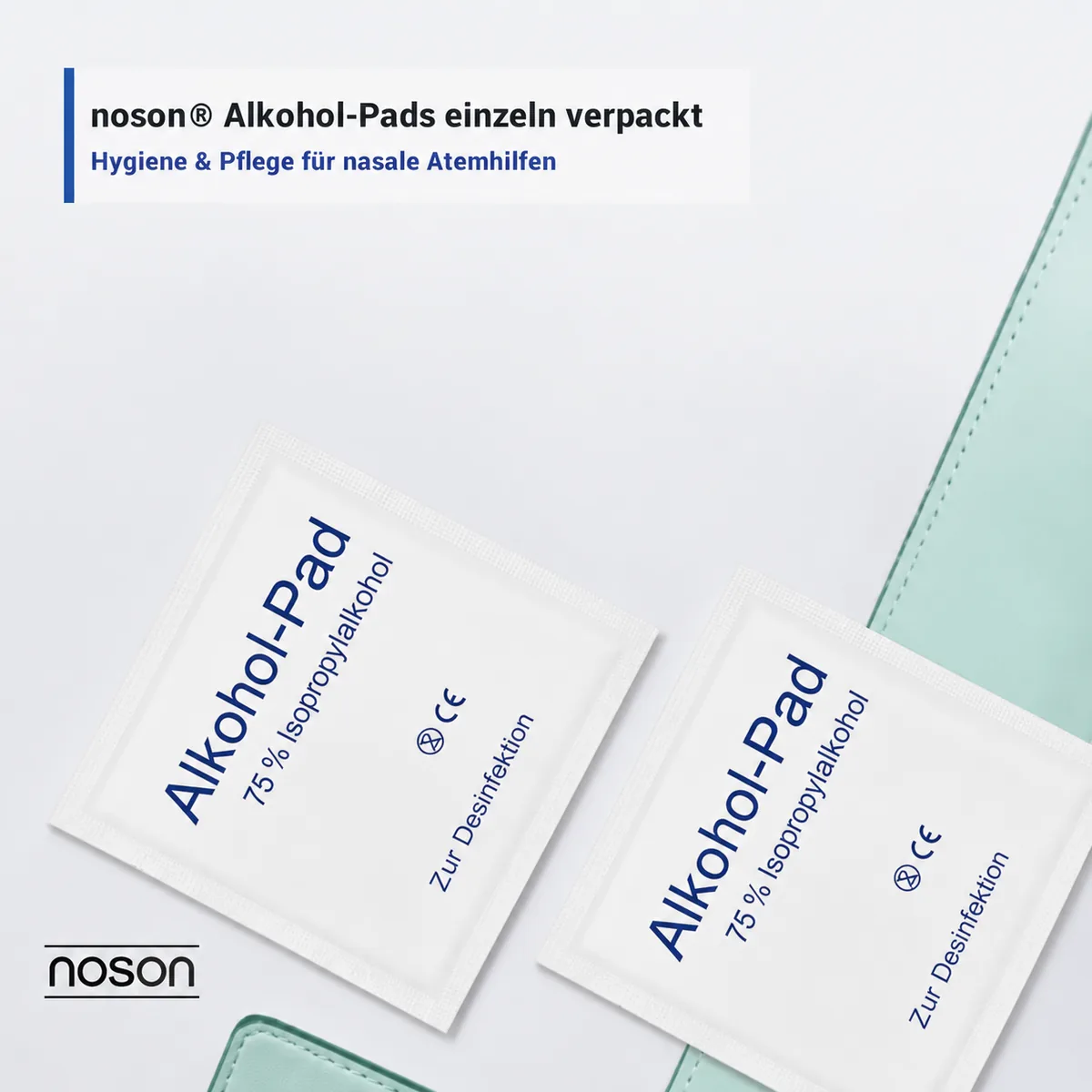 noson® Hygienetuecher einzeln verpackt fuer nasale Atemhilfen