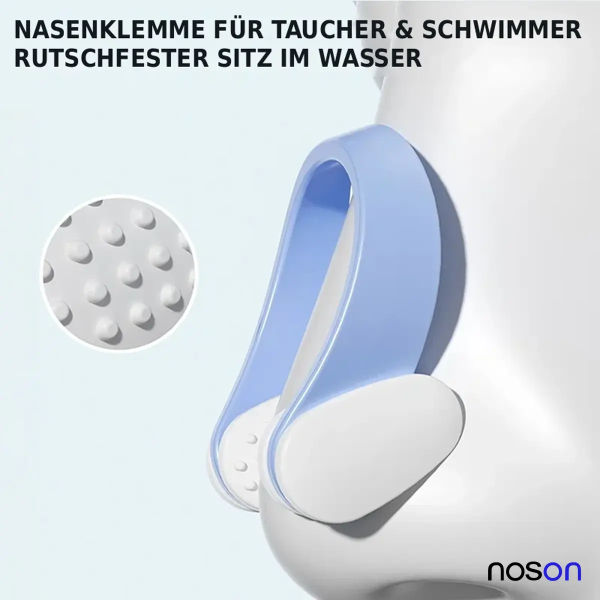 noson® Nasenclip & Ohrstöpsel-Set für Schwimmen und Atemtraining - noson® Nasenklemme für Taucher und Schwimmer