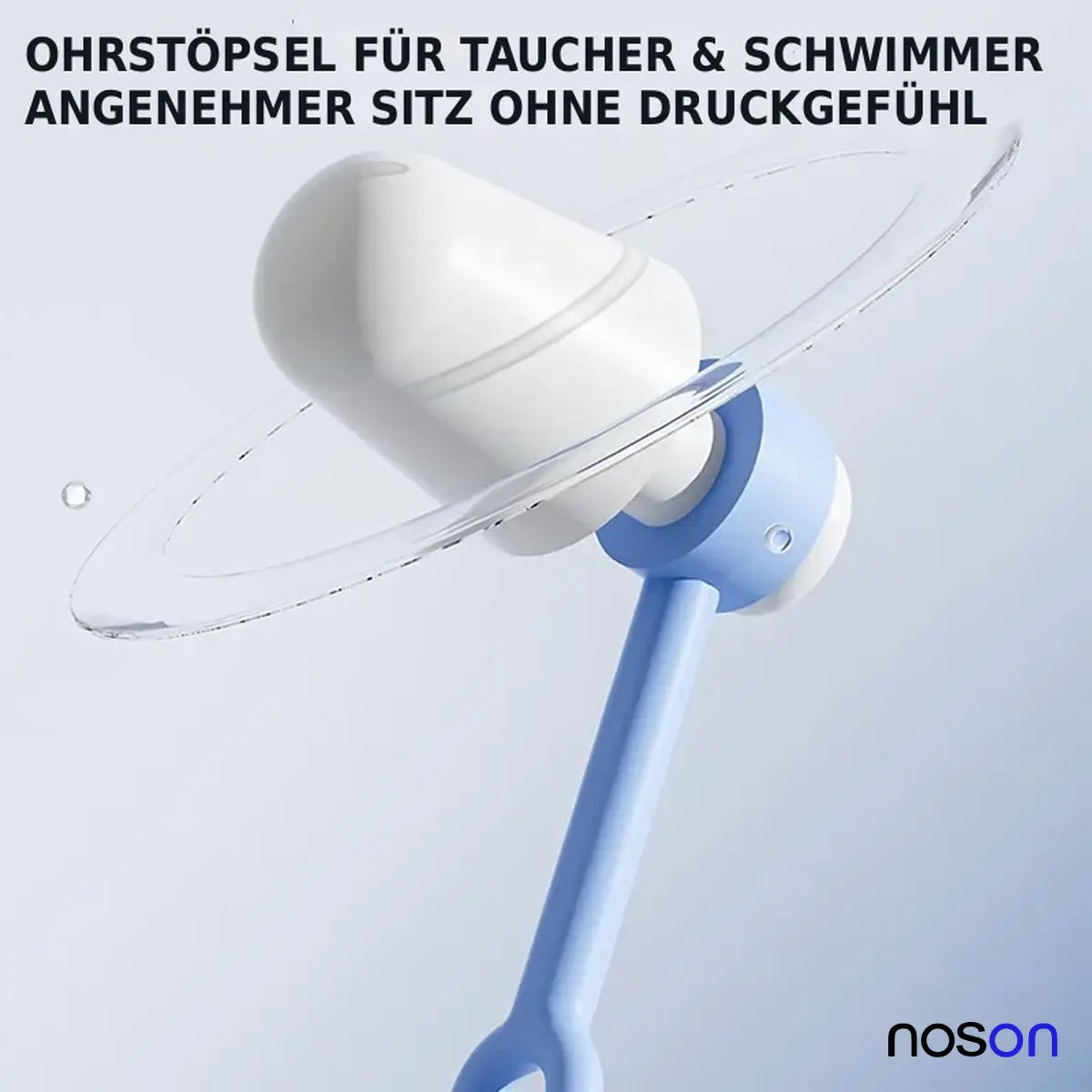 noson® Nasenclip & Ohrstöpsel-Set für Schwimmen und Atemtraining - noson® Ohrstöpsel für Taucher und Schwimmer