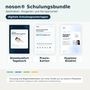 noson Schulungsbundle fuer Apotheken und Drogerien mit echten digitalen Schulungsunterlagen und PDF-Frontcovern